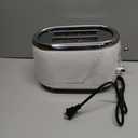 MUELLER HOME Retro Toaster 2 Slice, 7 Browning Levels, 3 Functions (Reheat, Defrost, Cancel), Stainless Steel Features, Removable Crumb Tray, Under Base Cord Storage, White