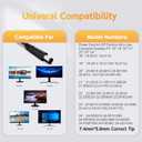 90W Power Cord Compatible with HP All-in-One Desktop PC 18'' 19'' 20" 21" 22" 23" 24" 27", 18-5110, 19-2304, 20-B010, 21-B0024, 22-B016, 24-DD, 24-DF, 24-DP, 24-CB, 22-DD, 22DF Series Power Adapter