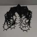 Charmian Women's Steampunk Victorian Chain Shoulder Wrap Cape Collar Choker (Black)