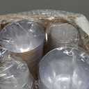 WELLIFE 200 PCS Gold Plastic Cups,9 oz Clear Plastic Cups,Disposable Wine Glasses,Plastic Cocktail Glasses for Party and Wedding