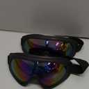 Dizywiee 2-Pack Kids Ski Goggles, Snowboard Goggles for Adult Youth Teens Boys & Girls, Winter Snow Sports Goggles (01.black Frame With Multicolor Lens  2)