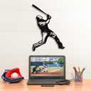 Paquesta Metal Baseball Wall Decor for Boys Room Sports Wall Art Base ball Sign Accessories for Boys Bedroom Gift for Boy (Baseball Wall Decor A)