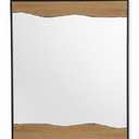 Wave design Mirror Black/Walnut 30"X40"