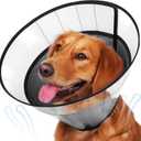 BARKLESS Soft Dog Cone, Soft Cone for Large Dogs to Stop Licking Biting Wounds, Breathable Surgical E Collar for After Surgery, Adjustable Elizabethan Collar for Neuter Incision Care (L (Neck: 14.75-17.25"))