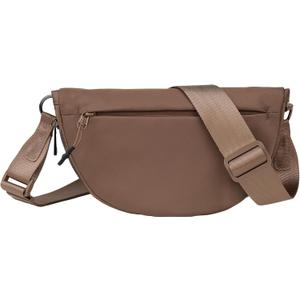 Fashion Crescent Moon Bag For Women & Men - Medium Nylon Shoulder Bag With Adjustable Strap, Lightweight & Foldable Design