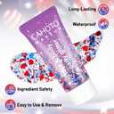 Flag Hex Strip Glitter Gel, Red White Blue Hexagon Strip