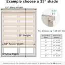 Joydeco No Drill Zebra Blinds for Windows, Cordless Day & Night Dual Sheer Roller Shades, Easy Installation, Free-Stop Lift System, Light Filtering Privacy Blinds for Home(Beige,31" W x 75" H)