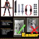 2 x T13 (Assembly Completed) 3D Printed Action Figure,Dummy 13 Robot Action Figure, T13 Collectible Action Figure Articulated, for Collectors Desktop Decorations, action doll (Black Red)