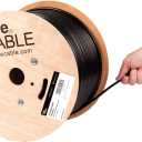 ICC Cat6A CMP Plenum 1000ft UTP 23AWG Solid Pure Copper, True Plenum Certified by UL Bulk Ethernet Cable on Reel, PoE++, 650MHz, USA Made, National Electrical Code Compliant, Blue