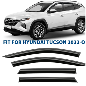 Window Visors Rain Guards Fit for Hyundai Tucson 2021-2024, Extra Durable Window Deflectors for Hyundai Tucson 2021 2022 2023 2024, Tape-On Style Side Vent Window Visors for Cars 4 Rain Guards