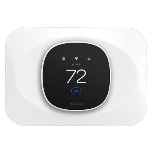 Wall Plate Cover Compatible with New 2025 Ecobee Smart Thermostat Essential, Practical Ecobee Thermostat Trim Kit, Programmable WiFi Thermostat Accessory (1, Pure White)