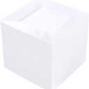 BUCLA 100PCS White Square Plastic Plates-6inch Disposable Cake Plates- Premium Hard Square Small Appetizer Plates for Wedding/Party