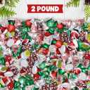 Zisbers Bulk Kisses Mix 2 Pound Assortment Candy Cane Hot Cocoa Milk Individually Wrapped for Gifts Decoration Parties (EXP 11/30/26)