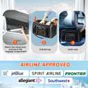 Petskd Top-Expandable Pet Carrier with Wheels 17x12x8.5 Inches JetBlue Allegiant Spirit Airline Approved, Soft-Sided Carrier for Small Cat Dog with Locking Safety Zippers and Anti-Scratch Mesh(Black)