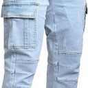 JUNBAOSS Men's Slim Fit Jeans Stretch Ripped Skinny Jeans for Men, Fashion Straight Leg Comfort Flex Waist Casual Pants 36