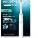 Philips Sonicare 2100 Series Electric Toothbrush - Sonic Toothbrush with Advanced Sonic Technology, Two Intensity Settings, Smartimer & Quadpacer, White, Model HX3661/04