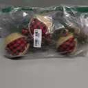 Christmas Ball Ornaments, Rustic Buffalo Plaid Christmas Tree Ornaments, Natural Jute Farmhouse Decorations for Xmas Tree, Holiday, Party (3 Pieces)