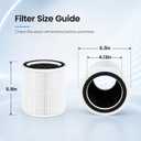 H13 True HEPA Replacement Filter, 1 Pack | 5.9 6.3 6.3 in, Compatible Only with YADU AP-LST-0100