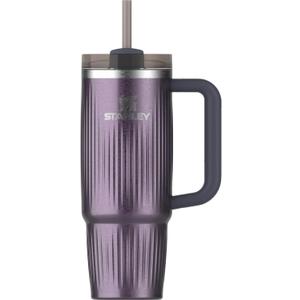 STANLEY Quencher H2.0 Tumbler with Handle and Straw 30 oz | Flowstate 3-Position Lid | Cup Holder Compatible for Travel | Insulated Stainless Steel Cup | BPA-Free | Fluted Wisteria Shine