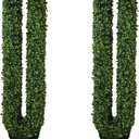Boxwood Topiary Trees – Set of 2 – 3 feet High Artificial Boxwood