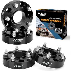 KSP 5X5.5 Wheel Spacers for Ram 1500, 1.5(38mm) 5x139.7mm to 5x139.7mm Hub Centric & 5 Lug Forged Wheel Spacers, Hub Bore 77.8mm Thread Pitch M14X1.5 for 2012-18 Dodge Ram 1500, Package of 4Pcs Black