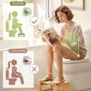 AmazerBath 7 Inches Bamboo Toilet Stool Squat for Adult, Foldable Squatting Potty Stools for Bathroom, 0.79" Thickness Poop Stool with Non-Slip Strip, Space-Saving, No Assembly Required, Natural Color