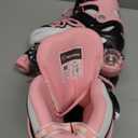 NEMONE Mermaid 4 Size Adjustable Light up Roller Skates for Girls, Purple Blue Skates for Toddlers, Beginner Kids Butterfly Roller Skates Indoor Outdoor (Medium - Big Kid) 32-36