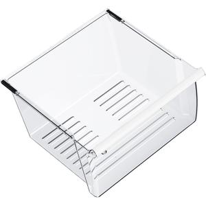 Kojem 2188656 Replacement Crisper Drawer (Upper) Compatible with Whirlpool Kenmore Refrigerator Upper Bin with Humidity Control Plastic (PS) Clear