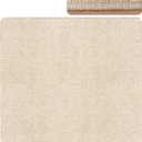 PURE ERA 30x30 Inch Area Rug Carpet Stair Landing Mat Non Slip Light Beige