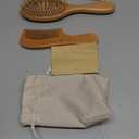 Wooden Hair Brush and Comb, One-piece Design, Reduce Frizz and Static, Massage Scalp, Detangling Paddle Hairbrush for Women, Girls, Kids, Includes Cleaning Claw, 5 Wood Bristles