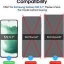 amFilm Privacy Screen Protector Samsung Galaxy S22 5g 6.1 inch with 2 Pack Camera Lens Protector, Anti Spy, Fingerprint ID Compatible, Easy to Installation, Hybird, 2+2 Pack