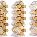 YIEZI Lipstick Holder Organizer 48 Spaces Acrylic Stackable Fish Shape Lipstick Tower, Lip Gloss Storage Stand, Perfect for Lipgloss Organizers Makeup Vanity Display, Clear (3 Pack)