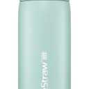 LifeStraw Go Series  Insulated Stainless Steel Water Filter Bottle for Travel and Everyday Use, Removes Bacteria, Parasites and Microplastics, Improves Taste, 18oz Seafoam