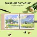 Lightwish Square Watercolor Sketchbook,100% Cotton,300gsm/140lb,Acid-Free,Hot Press Watecolor Paper Journal for Artists Adults Students,20 Sheets,8.27 * 8.27 Inches