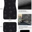 Cute Embroidered Dog Paw Car Floor Mats for Pet Lovers, Universal Fit All Weather Car Mats with Anti-Slip Nibbs Backing, Carpet Floor Mats for Cars, Trucks & Sedans, Full Set of 4 (Gray Paw)