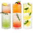 Elitrivox Hobnail Drinking Glasses Set of 6, 16 Oz Vintage Style Tumblers Smooth Interior Thick Durable Glasses Cups Dishwasher Safe for Water, Juice, Wine, Whiskey