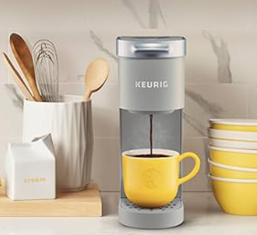 Keurig KMini Single Serve KCup Pod Coffee Maker, 6 to 12oz Brew size, with Cord Storage, Perfect for Small Spaces, Studio Gray