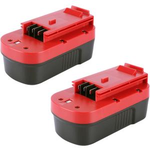 Biswaye 2-Pack 3.8Ah 18V NI-CD Battery Compatible with Black & Decker HPB18-OPE 18-Volt Slide Pack Battery HPB18 244760-00 A1718 FS18FL FSB18 and 18-Volt Firestorm Cordless Power Tools
