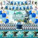 Legend Game Birthday Party Supplies, Party Decorations Set Include Banner, Backdrop, Balloons, Hanging Swirls, Cake Cupcake Toppers, Tablecloth for Boys Girls Legend Game Theme Party