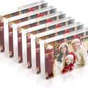 4x6 Acrylic Picture Frame Set of 6, 20mm Thick, Double-Sided Transparent Magnetic Frameless Photo Frame, Desktop Freestanding Display for Office or Home Decor