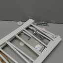 Fldofaves Dog Gate  18"45" Adjustable Extra Wide Metal Baby Gate to Step Over, 10" Tall Small Pet Gate with 3 Extension Kits, Pressure Mounted for Doorways & Stairs