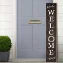 Welcome Wooden Porch Sign 47.2"H Front Door Rustic Standing Large Welcome Porch Sign for Home Front Porch Decor Rustic Wall Decor Home Farmhouse Yard Door Decorations -Brown Porch Decor