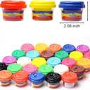 Waybla 28 Packs Easter Modeling Dough for Kids, 14 Colors, 1 Oz Mini Cans, Non-Toxic Soft Dough for Easter Basket Stuffers, Party Favors, Classroom Prizes, Toddler Arts and Crafts