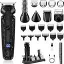 Ufree Beard Trimmer for Men, IPX7 Waterproof Electric Shaver Razor, Hair Trimmer for Nose, Body, Face and Mustache, Cordless Hair Clipper Grooming Kit, Gifts for Men (Black)
