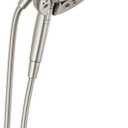 Delta Faucet 7-Setting In2ition Dual Shower Head with Handheld Spray, Brushed Nickel Shower Head with Hose, Showerheads & Handheld Showers, Handheld Shower Heads, Satin Nickel 75687DSN