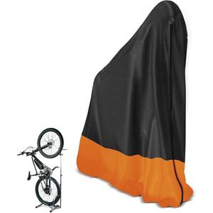 Xmuzua Vertical Bike Rack Cover for Single Bicycle, 420D Waterproof Outdoor Bike Cover Rain Sun UV Dust Wind Proof for City Mountain Electric Bike, Tandem Bicycle Cover, (32"×47"×81")