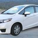 IKON MOTORSPORTS Window Visor Compatible with 2015-2019 Honda Fit, Acrylic Smoke Tinted & Semi-Transparent Sun Rain Shade Guard Wind Vent Air Deflector, 2016 2017 2018