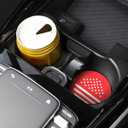 Car Cup Holder Coaster, 4PCS 2.75 Inch American Flag Anti Slip Shockproof Vehicle Drink Mat, Patriotic Auto Interior Water Bottle Pad Accessories, Universal for SUV Sedan Truck (Red)