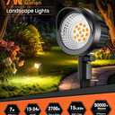 MEIKEE 7W 800lm Low Voltage Landscape Lights, 12V 24V LED Landscape Lighting with Connectors, 2700K IP66 Waterproof Outdoor ledSpotlights for Garden Pathway Yard Decoration (1 Pack)