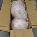 Lanpn 6 Pcs 6" Large Christmas Balls Ornaments, Outdoor Xmas Tree Hanging Decorations, Shatterproof Christmas Ball Ornament Set for Winter Holiday Home, Assorted Relief Pattern, White & Rose Gold